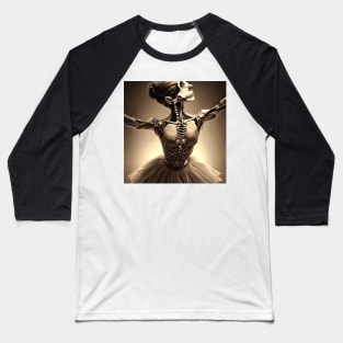 Ballet Skeleton Gothic Dancing Ballet Baseball T-Shirt